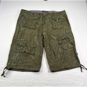 Sean John Cargo Shorts Mens Size 42 Green Utility Pockets Baggy Skater Y2K